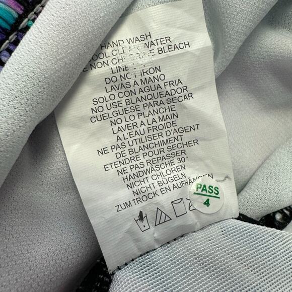 New Swim Solutions Off Shoulder Swimsuit Tropical Multi Slimming Size 14 - Picture 10 of 11